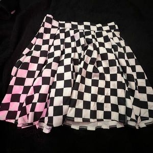 Checkered Skater Skirt